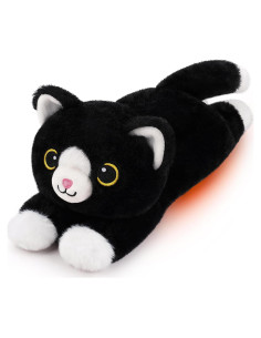 Almohadilla Térmica de Microondas Gato Negro Kawaii 33 cm