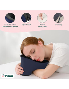 Almohada de Cuello Ergonómica Picnic | Espuma de Memoria 32x26 cm 2