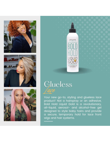 Gel de Encaje Sin Adhesivo Liquid Gold 118.3 ml - El Diagrama del Cabello