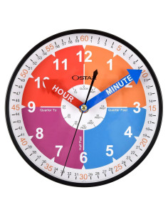 Reloj de Pared Educativo OSTAR 20.32 cm Silencioso