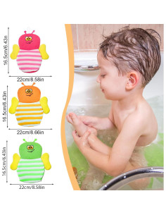 Guantes de Baño Exfoliantes Qianyu 3 Pcs para Niños 2