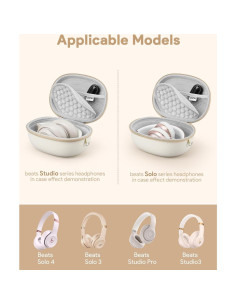 Funda para Auriculares Beats Studio Pro/Solo 4/3 - Beige 2