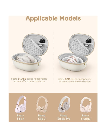 Funda para Auriculares Beats Studio Pro/Solo 4/3 - Beige Funda para Auriculares Beats Studio Pro/Solo 4/3 - Beige