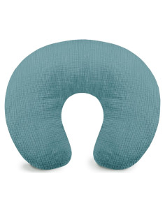 Funda de Almohada de Lactancia Hooyax Algodón Muslin Azul