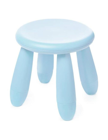 Taburete Infantil Soerreo Azul Claro 30 cm Resistente y Ligero