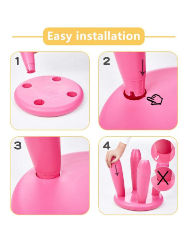 Taburete Infantil Soerreo Azul Claro 30 cm Resistente y Ligero