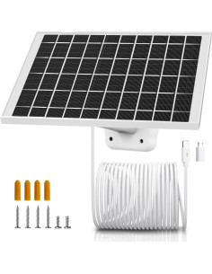 Paquete de 3 Cargadores Solares 5V para Cámaras Arlo y SimpliSafe 2