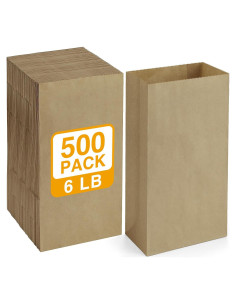 Bolsas de Papel para Almuerzo BagDream 500 Unidades 6LB