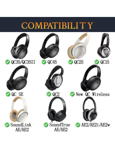 Almohadillas de Gel Refrigerante SoloWIT para Auriculares Bose - Beige