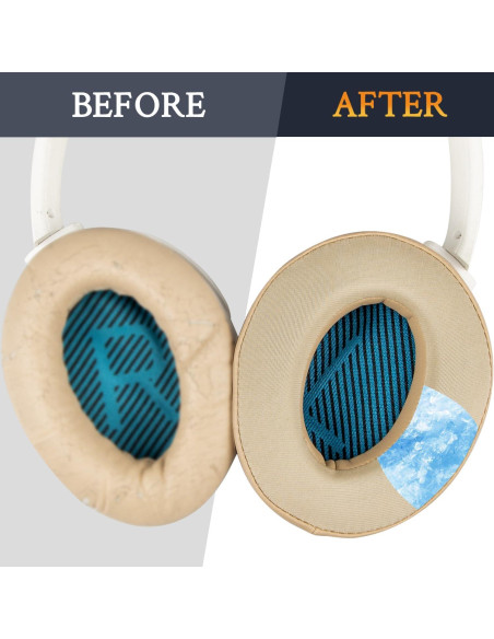 Almohadillas de Gel Refrigerante SoloWIT para Auriculares Bose - Beige