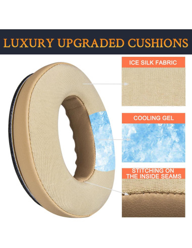 Almohadillas de Gel Refrigerante SoloWIT para Auriculares Bose - Beige