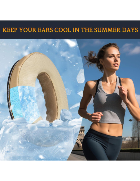 Almohadillas de Gel Refrigerante SoloWIT para Auriculares Bose - Beige