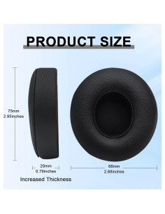 Almohadillas de Reemplazo HAOMUK para Auriculares Beats Solo 2 y 3 2