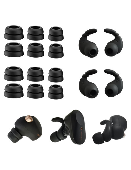 Consejos de oído antideslizantes Mijusun para auriculares Sony