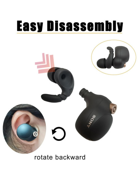 Consejos de oído antideslizantes Mijusun para auriculares Sony