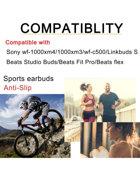 Consejos de oído antideslizantes Mijusun para auriculares Sony