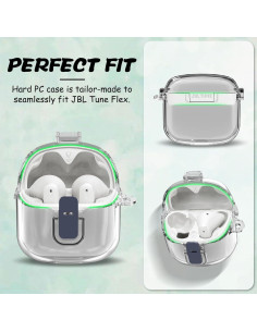 Funda Dura Transparente para JBL Tune Flex con Bloqueo Seguro 2