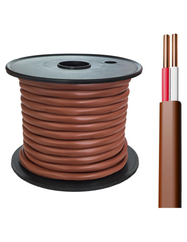 Cable de Termostato FRUDRIK 18 AWG CL2 7.62m Marrón