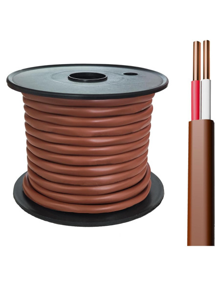 Cable de Termostato FRUDRIK 18 AWG CL2 7.62m Marrón