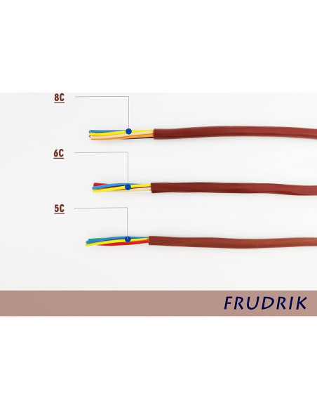 Cable de Termostato FRUDRIK 18 AWG CL2 7.62m Marrón