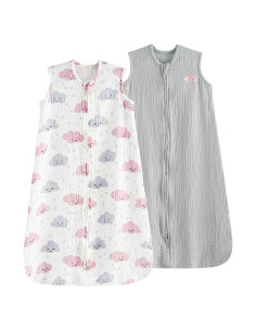 Saco de Dormir PHF 100% Algodón Muselina 0-6 Meses Nubes