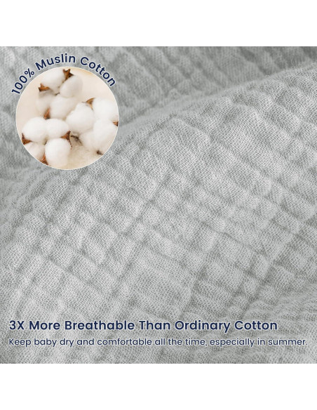Saco de Dormir PHF 100% Algodón Muselina 0-6 Meses Nubes