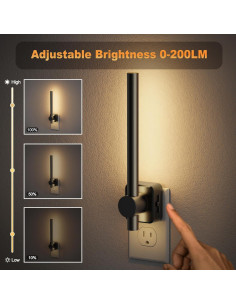 Luz Nocturna Enchufable JandCase 200LM Regulable 3000K 2