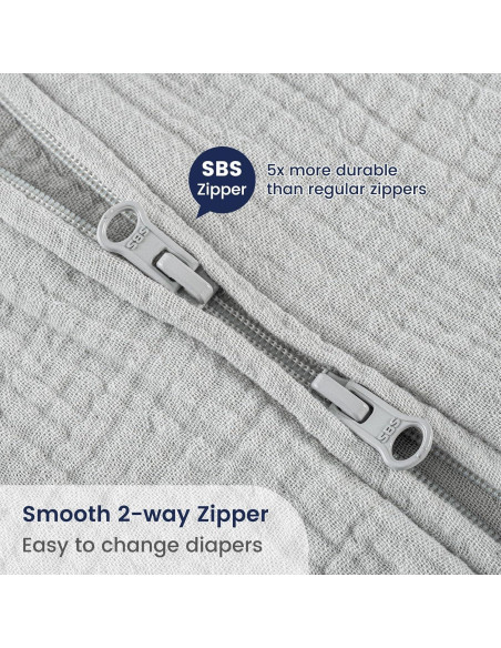 Saco de Dormir PHF 100% Algodón Muselina 0-6 Meses Nubes