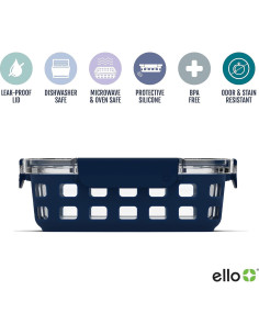 Set de Recipientes de Vidrio Ello Duraglass 5 Piezas Herméticos 2