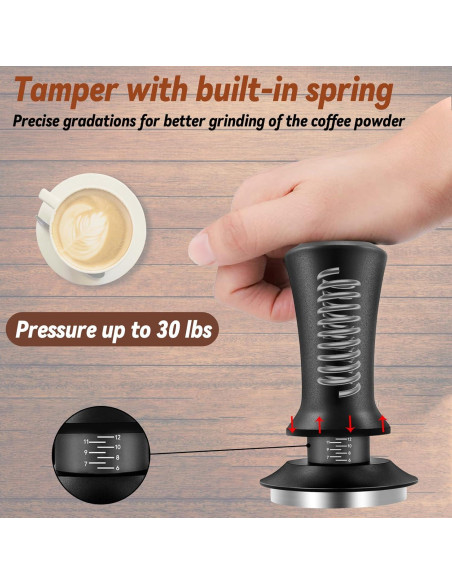 Kit de Accesorios para Espresso Wenosda 51mm con Tamper y Alfombrilla