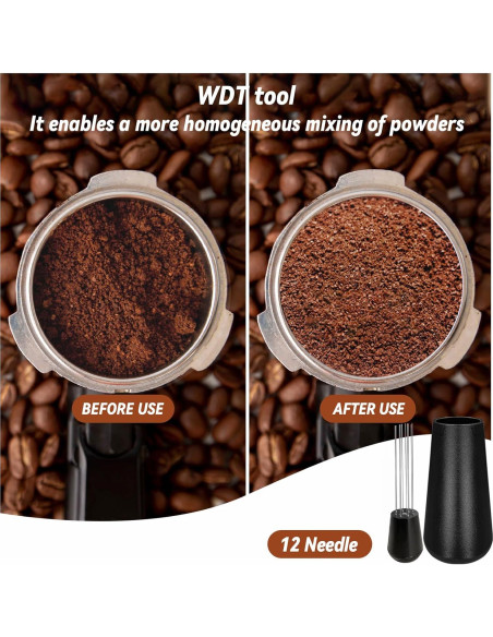 Kit de Accesorios para Espresso Wenosda 51mm con Tamper y Alfombrilla