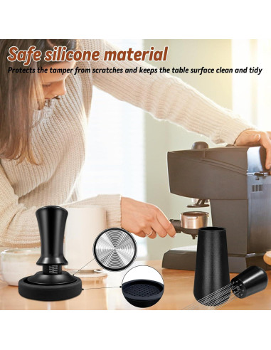 Kit de Accesorios para Espresso Wenosda 51mm con Tamper y Alfombrilla