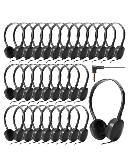 Auriculares con Cable Flutesan para Niños 30 Piezas Negro