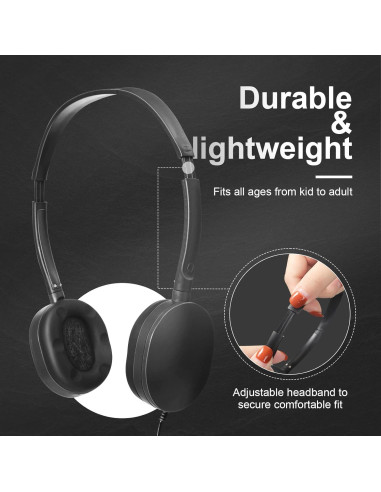 Auriculares con Cable Flutesan para Niños 30 Piezas Negro