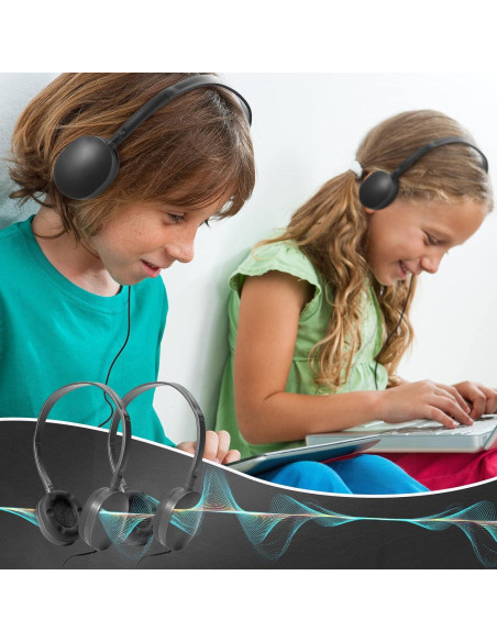 Auriculares con Cable Flutesan para Niños 30 Piezas Negro