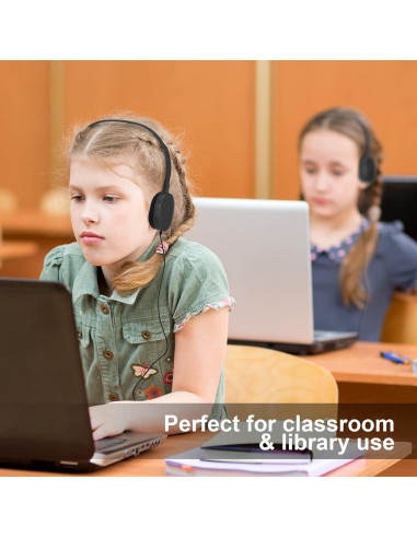 Auriculares con Cable Flutesan para Niños 30 Piezas Negro