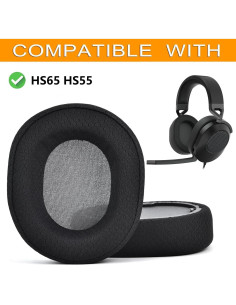 Almohadillas de Reemplazo Defean para Corsair HS65 HS55 - Tela Negra 2