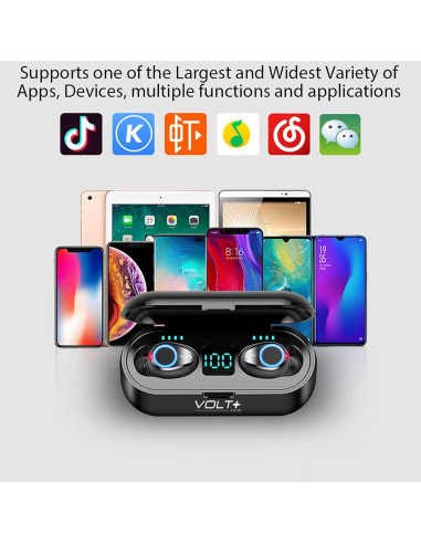 Auriculares Inalámbricos F9 Volt Plus Tech Bluetooth 5.3 IPX7