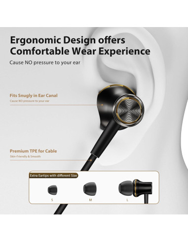 Auriculares USB C Jiunai con Micrófono y Control de Volumen