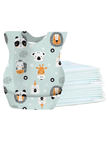 Baberos Desechables para Bebés 25pcs - Impermeables y Ajustables