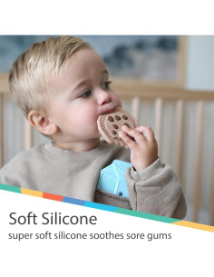 Mordedor de Silicona Nuby Galleta con Chispas 3+ Meses 2