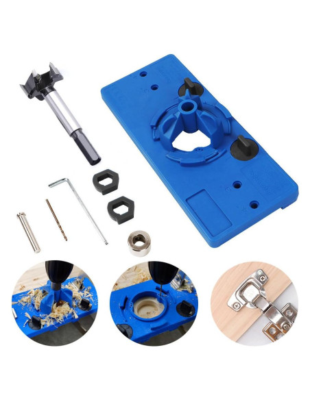 Kit de Plantilla para Bisagra Oculta 35mm SMATOLS - Herramientas de Carpintería