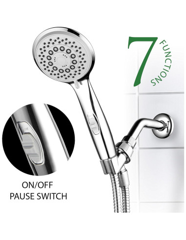 Cabezal de Ducha de Mano Hotel Spa 4" Alta Presión 7 Modos