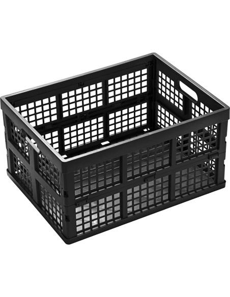 Cajas de Almacenamiento Plegables Esliter 34L - Paquete de 3 Negro