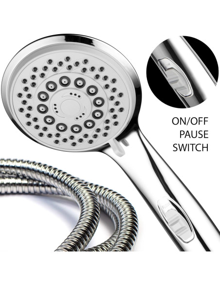 Cabezal de Ducha de Mano Hotel Spa 4" Alta Presión 7 Modos