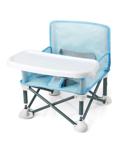 Silla Elevadora Plegable PandaEar Azul Claro para Bebés