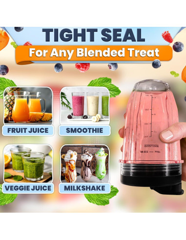 2 Tazas de Licuadora Ninja 18 Oz KETAR con Tapas de Sorbo