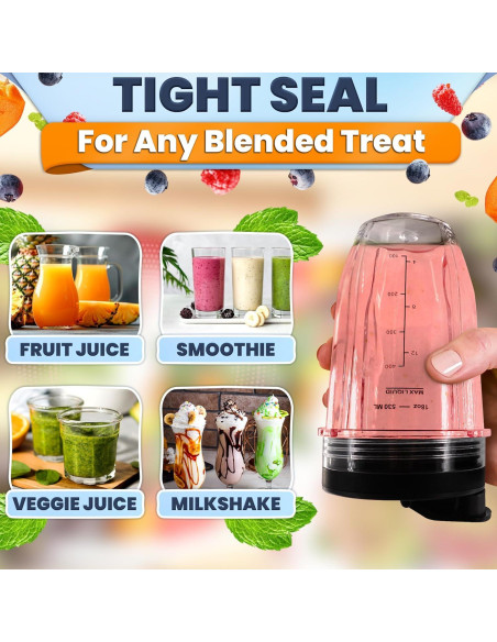 2 Tazas de Licuadora Ninja 18 Oz KETAR con Tapas de Sorbo