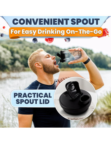 2 Tazas de Licuadora Ninja 18 Oz KETAR con Tapas de Sorbo