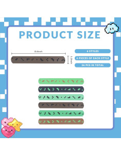 36 Pulseras de Golpe Pixel para Niños - PVC Coloridas 2